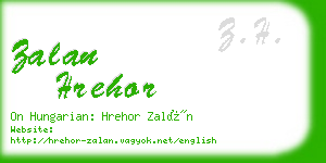 zalan hrehor business card